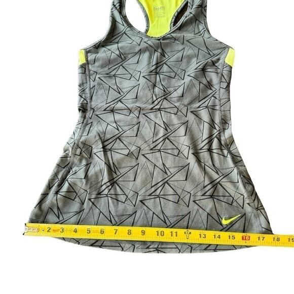 Nike Dry Fit Tank Top Womens Size Medium Trainer Workout Top Gray and Yellow - Picture 5 of 7